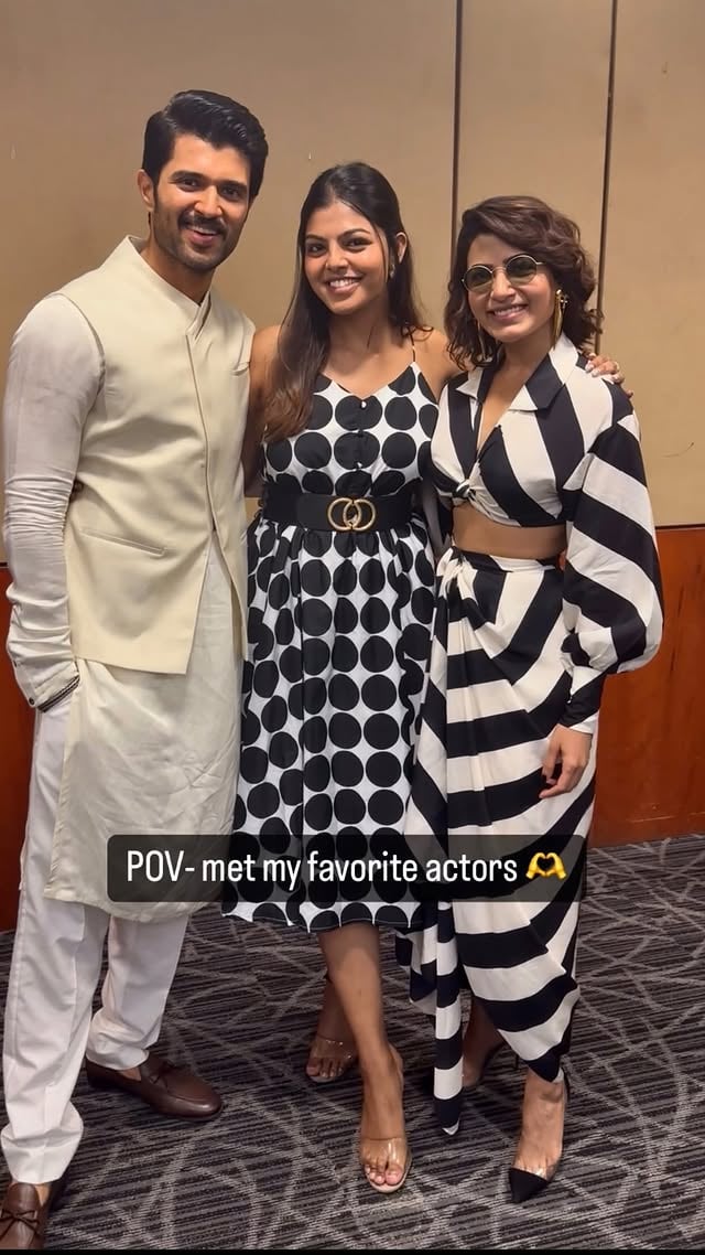 🤍 @samantharuthprabhuoffl @thedeverakonda @shivanirvana621 @heshamabdulwahab @mythriofficial@tamadamedia @hashifyoffical#KushiMusicalConcert #Kushi #KushiOnSeptember1st #sravyareddyy #samantha #vijaydevarakonda #samanatharuthprabhu #kushi #mythrimoviemakers #aaradhya #telugu #actors by @sravyareddyy