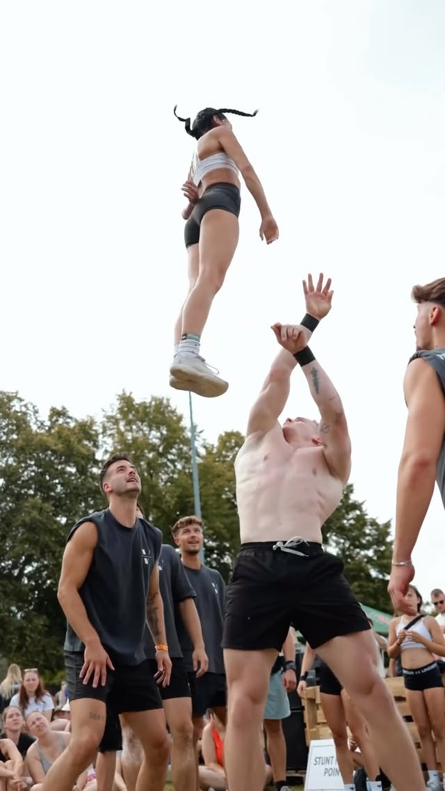 So Kat and I got roped into a stunt battle by the @stumbling_v in Germany @thesummerstuntfest this year. 10/10 would recommend.Here’s something light from the battle. Favorite stunt from the session coming soon👀 by @bondejohnson