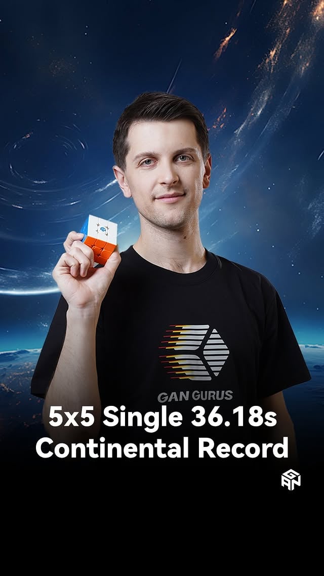 𝟑𝟔.𝟏𝟖𝐬! 𝟓𝐱𝟓 𝐎𝐂𝐄𝐀𝐍𝐈𝐀 𝐑𝐄𝐂𝐎𝐑𝐃.The legend continues. 👑 Huge applause to @fzemdegs for setting the new 5x5 Continental Record Single!Once a GOAT, always a GOAT.#GANCUBE #GANGURUS #FeliksZemdegs #5x5 #Speedcubing by @fzemdegs