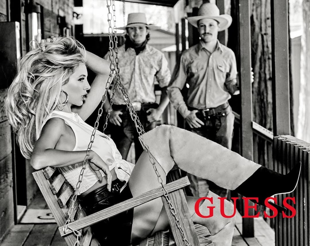 Cowgirl on set 🐴📸 This campaign was shot by the amazing @tatianagigi Creative director @paulmarciano 🌹Makeup by @erikareno_artistry & @nixeyartistry Hair by @robertsteinkenhair Styled by @ericapelosini & @itsanniet by @briteresi