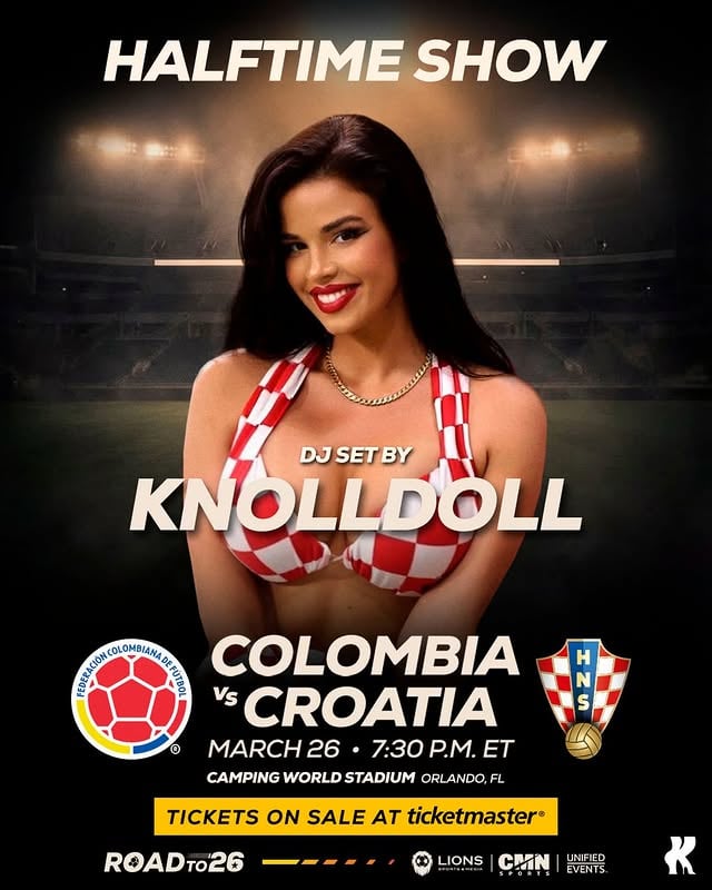 Dream come true 🇭🇷 Playing the Halftime Show for Croatia vs Colombia at @campingworldstadium in Orlando ⚽️ Performing for my country has always been my biggest dream ❤️📍 Camping World Stadium, Orlando🗓 March 26⚽ Croatia vs ColombiaSee you there!!!