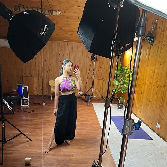 Long time due some lights, camera and action 🪬❤️ by @yoga_with_yukti