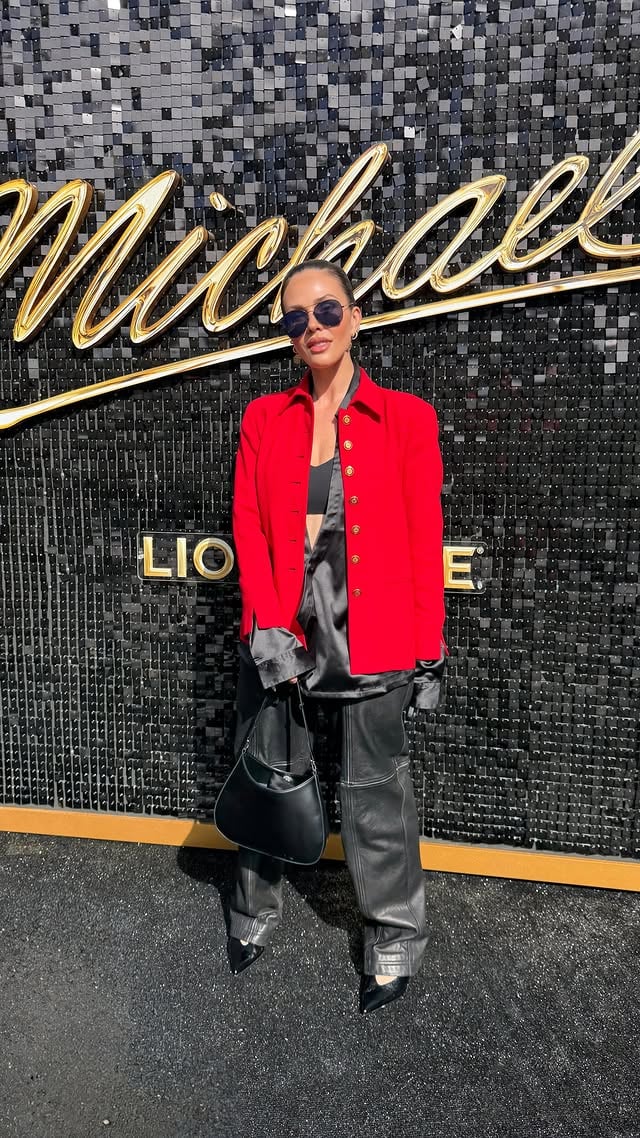 What an unreal night at the @michaelmovie premiere in LA with my bestie @reza_jax ❤️I loved the film {no one could play Michael better than @jaafarjackson}, the carpet was star studded beyond anything I’ve ever seen, the fashion was next level, the afterparty was lit af, and seeing Reza in his element made me so emotional I can’t wait for the world to see this movie! Wearing vintage Christian Dior // @grandmadiditbetter #michaelmovie #michaeljackson #losangeles by @christina.m.schmidtt