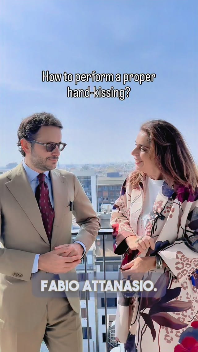 A gentleman never lets his lips touch the back of a lady’s hand by @fabioattanasio