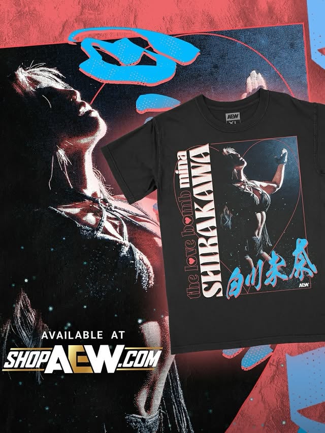 Everyone Wants Mina! Grab the new Mina Shirakawa - The Love Bomb t-shirt now on ShopAEW! by @mina_shirakawa