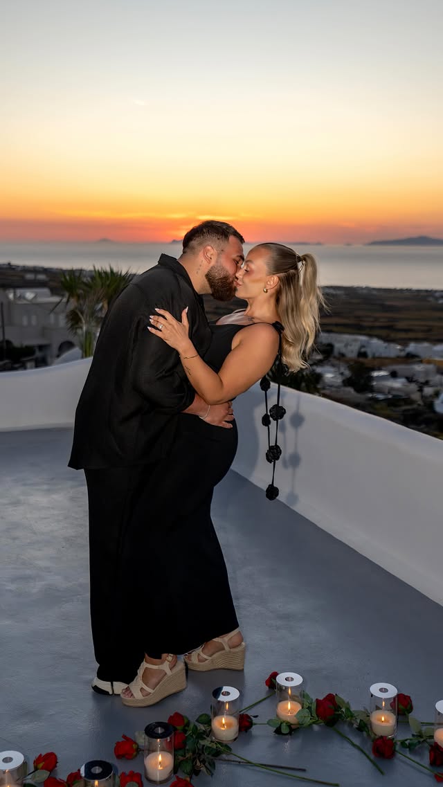05.05.26 - yes to forever ❤️#proposal #engagement #couple #santorini #greece by @annaxfo
