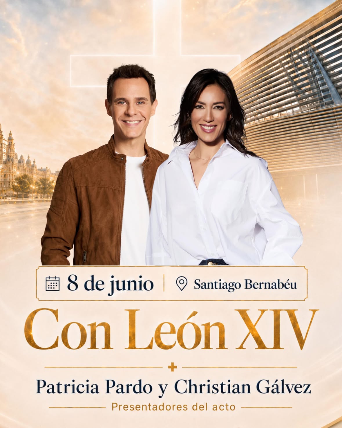 ¡Cuenta atrás para un día que quedará en la memoria!

El 8 de junio, el Santiago Bernabéu se prepara para recibir al sumo pontífice León XIV.

Una cita histórica para vivirla con alegría, fe y esperanza.

⭐️👣