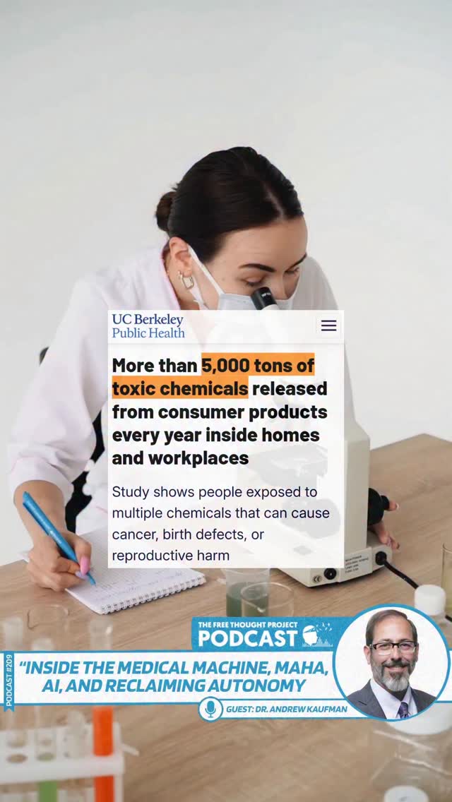 In our recent episode, Dr. @andrewkaufmanmd exposes the sheer scale of toxic microplastics and forever chemicals soaking into our skin and circulating through our bodies — then lays out practical steps we can take to fight back instead of absorbing the fallout.Full Episode on Spotify, Apple Podcast & More: https://linktr.ee/tftppodcast#TheFreeThoughtProjectPodcast by @jason.e.bassler
