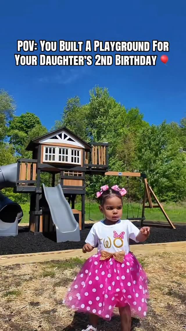 The Birthday Surprises Just Keep Coming In For Little Miss Mya‼️🎁… Big Thank You To @backyarddiscovery For This Amazing Playground For Mya & The Rest Of The Mollette Family 🥰