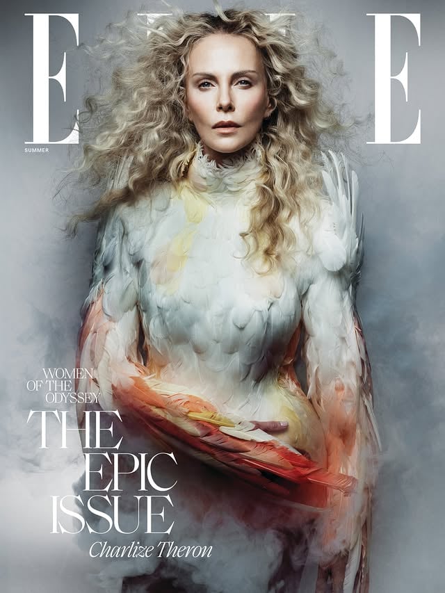 Presenting our next 2026 Summer Issue cover star: #CharlizeTheron (@charlizeafrica).There’s been endless speculation about Theron’s role in Christopher Nolan’s @theodysseymovie. “Are we sure Charlize Theron isn’t actually Athena?” wrote one fan site. Others assumed Theron would play the vengeful sorceress Circe. But, as she confirms to ELLE for the first time, the role Nolan had in mind for her from the start is the sea nymph Calypso. “A lot of people on their own cast me in this movie, and they cast me very differently,” she says. “It was a real opportunity that Chris gave me to do something that didn’t feel like typecasting.”For ELLE’s 2026 Summer Issue, the actress discusses the “brutal” Odyssey shoot alongside longtime friend Matt Damon, performing her own extreme stunts, and her passion for her global charity work: “It’s not a responsibility. It’s just part of my humanity.” Read the full interview at the link in bio.ELLE: @elleusaEditor-in-chief: Nina Garcia @ninagarciaPhotographer: Norman Jean Roy @normanjeanroyStylist: Law Roach @luxurylawWriter: Sara Austin @saradaustinHair: Adir Abergel at A-Frame Agency @hairbyadir @aframe_agencyMakeup: Kate Lee at Forward Artists @kateleemakeup @forwardartistsManicure: Emi Kudo for Dior Le Baume @nailsbyemikudo @diorbeautySet design: Marla Weinhoff at 11th House Agency @marlaweinhoff @11thhouseagencyProduced by Alexey Galetskiy Productions @alexeyg by @charlizeafrica
