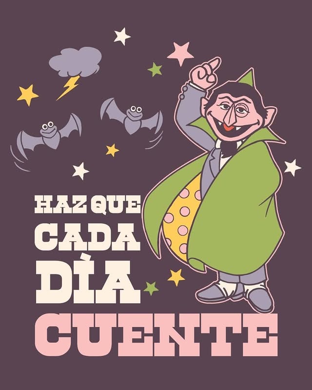 Cada día es mejor que el anterior, ¿verdad, Conde Contar? 🧛‍♂️💜Síganlo para más consejos. by @sesamo