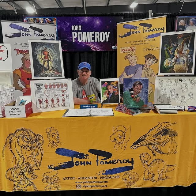 All set & ready to go, here at the “GALAXY CON NASHVILLE”. Opening TODAY at the NASHVILLE FAIRGROUNDS. May 29-31. DON’T MISS IT !! #galaxyconnashville2026 #johnpomeroy #nashvillefairgrounds #Musiccity #animation by @johnpomeroyart