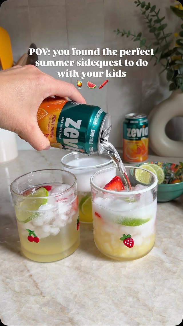 This is your sign to plan weekly whimsy date with your kids, and add a little @zevia Fruit Punch to your activities as well! Comment “whimsy” and I’ll send you a list of 20 ideas you can do this summer with your kids! #drinkzevia #summeractivities #whimsy #zeviapartner by @celenakinsey
