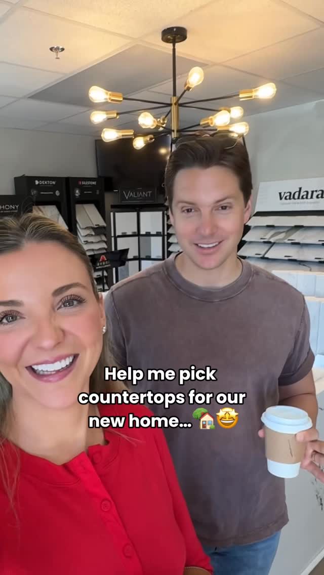 Countertop shopping for our new house!!! I have a funky, colorful taste when it comes to home design 😋 I just LOVE color!!!! We were looking at remnant slabs to go in smaller spaces like our bathrooms, coffee bars, powder bath!! it was kinda like treasure hunting 🤩 what is y’all’s fav? by @daniaustin