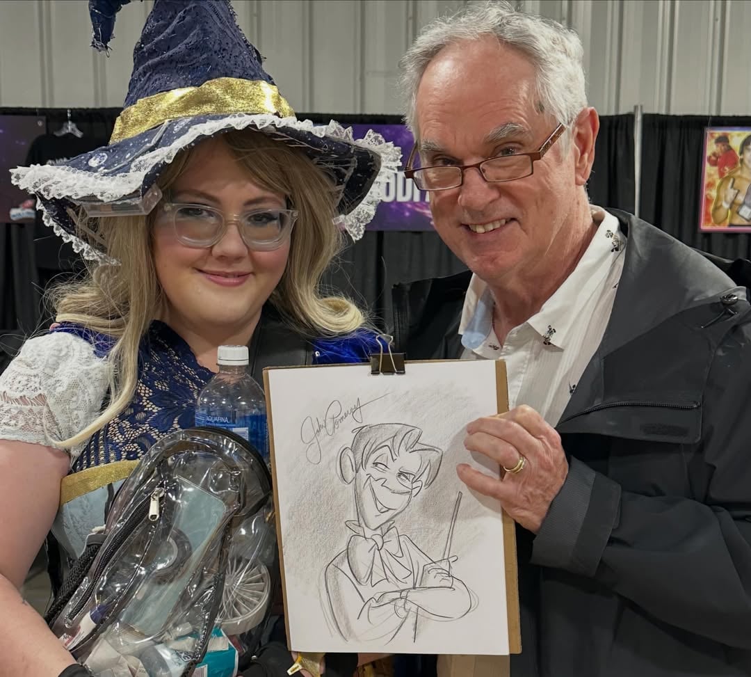 Doing some fun Commissions here at “GALAXY CON NASHVILLE”. Lots of Fans of “DRAGON’S LAIR”, “TREASURE PLANET”, “ATLANTIS THE LOST EMPIRE”, “THE SECRET OF NIMH” & “TINKERBELL”. #galaxyconnashville2026 #johnpomeroy #commissions #animationfans #dragonslair by @johnpomeroyart