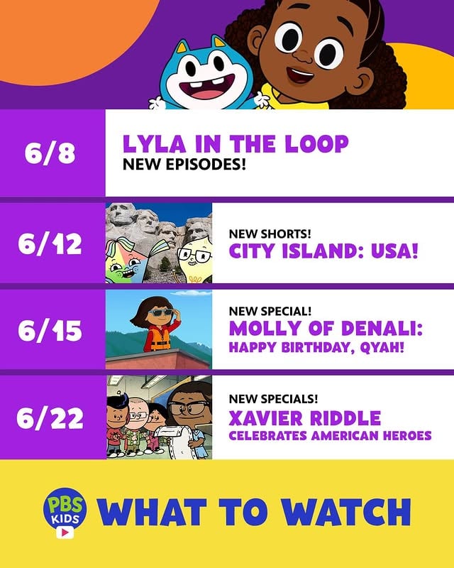New month, new favorites! ☀️ Swipe through our June picks for what to watch and what to play all month long on the PBS KIDS and the PBS KIDS Games app. by @pbskids