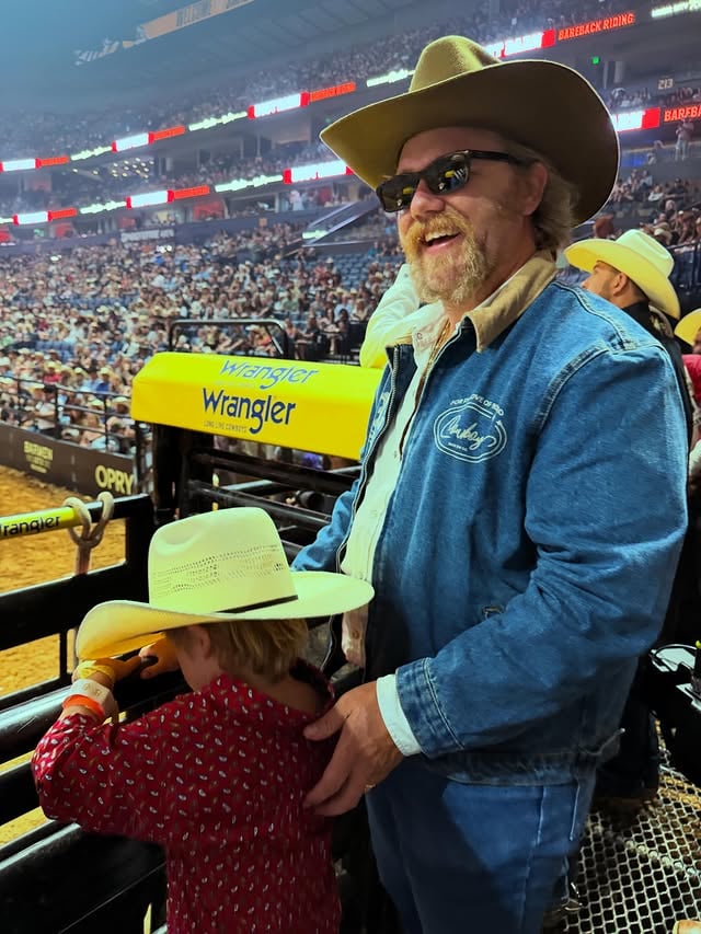 @musiccityrodeo with the young fella. Thank ya @leftyholman and @rocker_steiner for puttin Ryman in the middle of it ! by @ernest