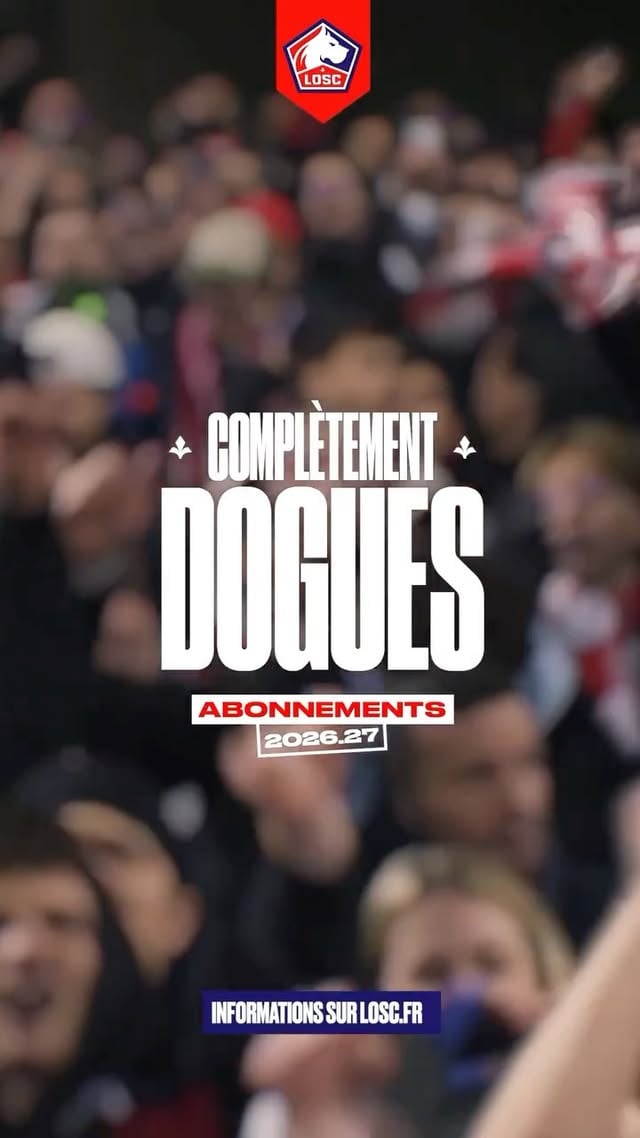 Ces soirs où le stade ne fait plus qu’un. Ces renversements qu’on n’aurait jamais osé imaginer. Cette ferveur qu’on ne raconte pas, qu’on vit 💪Toute une saison à vibrer ensemble : c’est ça, être Complètement Dogues 🥰Le lien est en bio pour vous abonner 👀🎟️ by @losclive