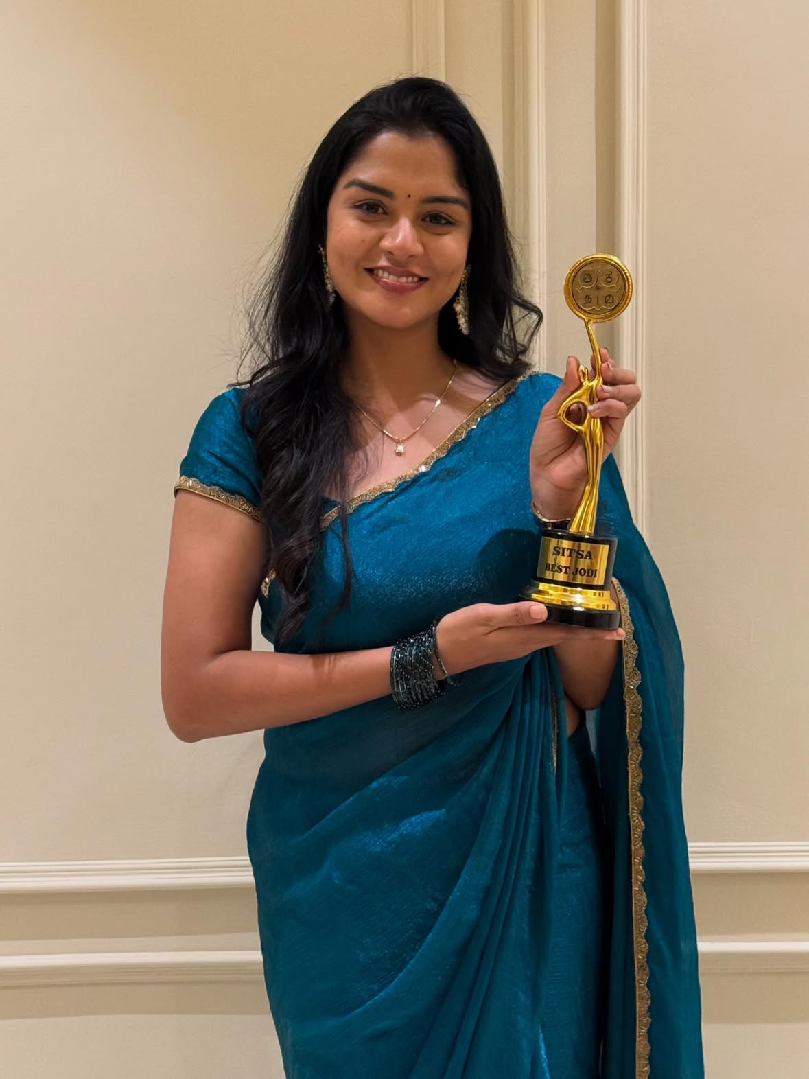 Yaaayyyyy!!! 🥳💃🙌🎊

Another milestone for Mahanadhi on the prestigious stage of @sitsa_awards .This time Mahanadhi won 2 awards 🏆 🏆 

“ SITSA Best Jodi Tamil “ 😍
“ SITSA Best Director Tamil “ 🫡😎

Being nominated in an award show where all the four major television industries came together was itself a proud moment for us. 

With all the love from our ViKa fans, Mahanadhi fans and our well wishers, we WON 💪😎🥳🫂

Though there have been a lot of ups and downs in the recent days, you guys stood by us, showered your love in the form of votes. Thank you for all the time and effort you guys have put in to make this precious moment possible for us. 🫶

#grateful❤️ 

Believe me when I say this,

“You guys matter to us as much as we matter to you” ❤️✨

Thank you @sitsa_awards for this beautiful recognition 🙏😋and @praveen.bennett Sir for creating this soulful story and giving me #kaveri 🥹 and  @vijaytelevision and @globalvillagers for giving us this opportunity in the first place. 🙏

(By ‘us’ I mean TEAM MAHANADHI ❤️😋)

#sitsaawards 
#mahanadhi 
#lplovesyou🫶