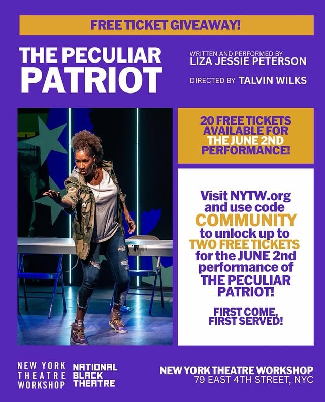 Tomorrow, June 2nd, there will be another free giveaway for 20 tickets!! First come first serve!Show begins at 7:00pmSpecial shout out to @naturi4real @lailaodom and @sonjasohn for their generous contributions and making this happen! by @lenawaithe