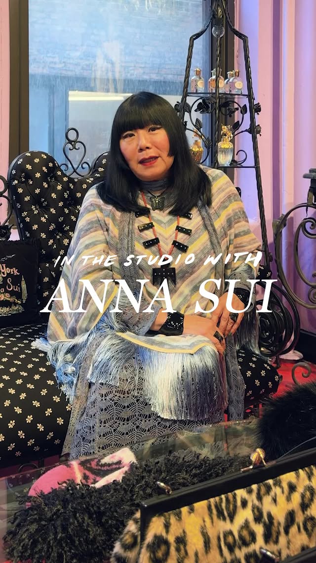 IN THE STUDIO WITH ANNA SUI: Step inside the world of @annasui, the New York designer renowned for blending couture craftsmanship with the rebellious spirit of youth culture. Drawing inspiration from Biba’s ‘60s glamour to grunge’s undone attitude, her collections are united by an unmistakable rock-and-roll sensibility.Tap the link in bio to shop at #NETAPORTER. by @annasui