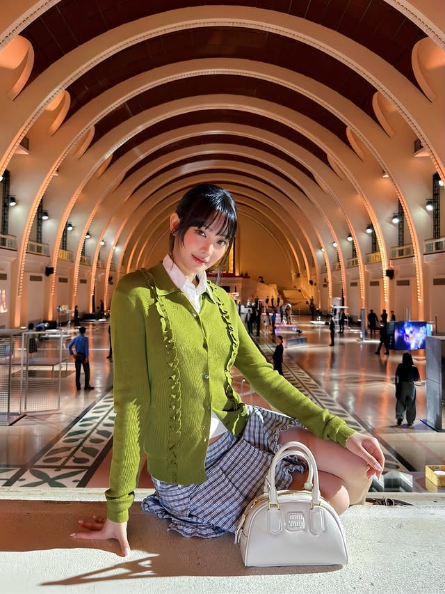 Stepping into stories, leaving with inspiration🥝✨ #MiuMiuTalesAndTellers #MiuMiu @miumiu