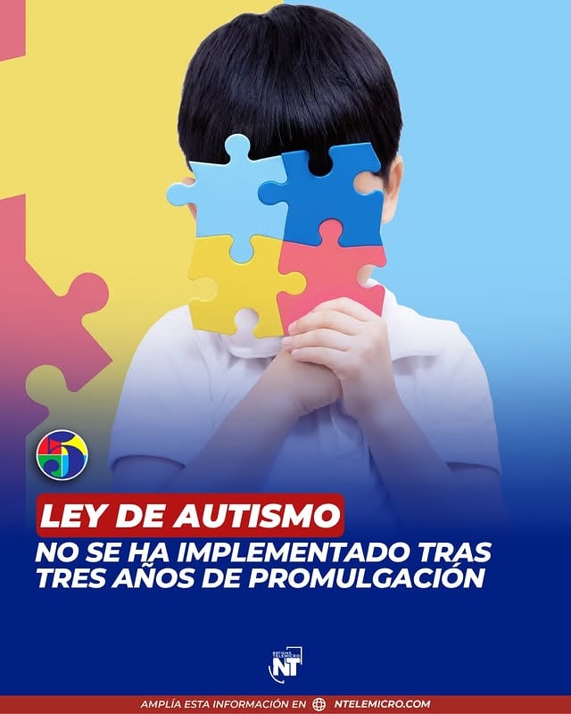 A tres años de su entrada en vigencia, la Ley 34-23, que garantiza la atención, inclusión y protección de las personas con Trastorno del Espectro Autista (TEA), no ha comenzado a aplicarse, según denuncia la Mesa de Diálogo por el Autismo.La entidad recordó que la legislación fue promulgada el 5 de junio de 2023 por el presidente Luis Abinader y que posteriormente fue reglamentada mediante el Decreto 403-24, en julio de 2024. Sin embargo, señaló que persisten retrasos en la ejecución de acciones clave que permitirían materializar los derechos establecidos en la ley.La Mesa de Diálogo advirtió sobre el déficit de especialistas en el país, una situación que considera crítica para garantizar diagnósticos y tratamientos oportunos.Amplíe más detalles en www.ntelemicro.com.#Autismo #TEA #NTelemicro5 #PrimeraEmisiónNT5