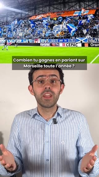 Combien tu gagnes en pariant sur l’OM ? 👀 #parier #argent #marseille #football #risque