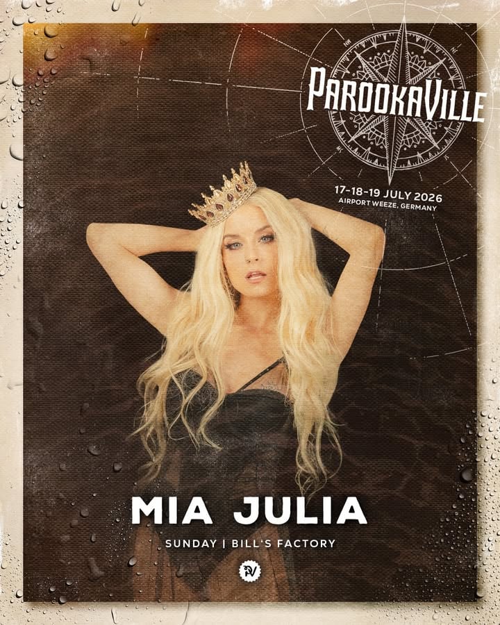 Citizens, you know the drill. 🙌 Full party mode with @mia_julia at Bill’s Factory on Sunday. 🔥 No quiet corner left when we all sing 🎤 „Fuck, ich bin schon wieder blau wie der Ozean“.

#parookaville #parookaville2026 #miajulia