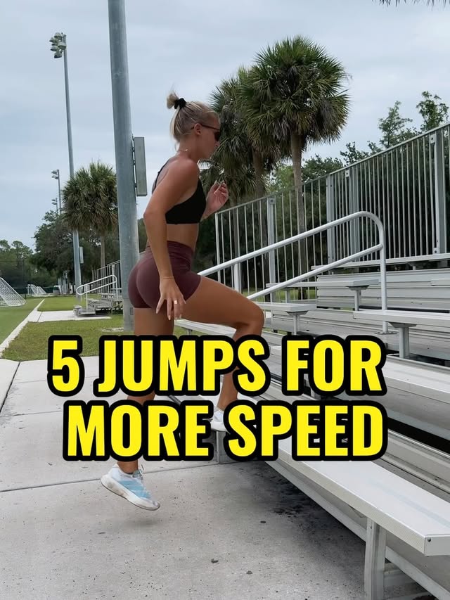 Do you want to become a faster runner?! Comment JUMP below to get a link to my jump & plyometric program 2.0 and then save this post to try my box jump workout!🔥😍

🔑 Jump & plyometric training has so many benefits. It improves speed, coordination and overall athletic performance and it can even prevent injuries because it strengthens muscles, tendons and joints. The best part is that jumping exercises can always be modified and therefore be beneficial for people of all fitness levels.

🎥 Different variations of box jumps are a great way to improve speed and power. Ready to give it a try?! Do a good warmup and then try 1-3 sets of these 5 exercises. Swipe to see all videos:

1️⃣ Toe tap jumps: 12-16 reps 
2️⃣ Single-leg bounces: 10-15 reps/side
3️⃣ Double-to-single-leg jumps: 4-6 reps/side
4️⃣ Depth drops: 4-6 reps 
5️⃣ Drop jumps: 4-6 reps 

*Coaching tip: higher box = higher intensity. Gradually increase difficulty by raising the box height.

Do you want more of these kind of workouts?! Comment JUMP below to get a link to my 8-week jump & plyometric program!💥😍

#running #jumping #plyometrics