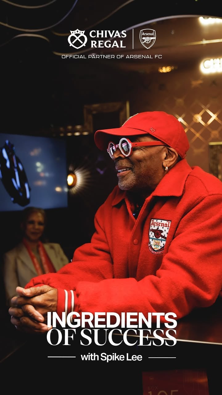 The parallels of supporting Arsenal and being a successful filmmaker? Dedication. 

It’s not every day you get to sit down with an icon like @officialspikelee 🤩 

🤝 @chivasregal
