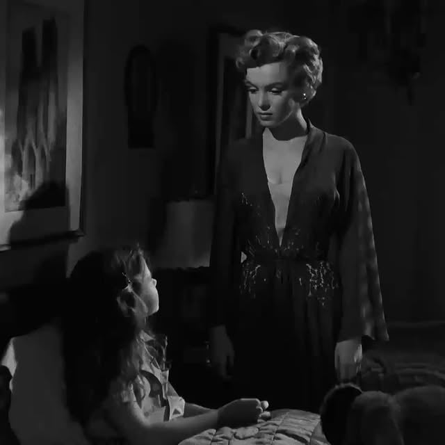 Produced at 20th Century Fox, DON’T BOTHER TO KNOCK marked Marilyn Monroe’s first leading role. 

She gives a sincere and striking performance as the vulnerable and damaged Nell Forbes. Critics lauded her work, touting the arrival of a new star.

See the film on Monday night at 10pm ET during our Star of the Month salute to Monroe.