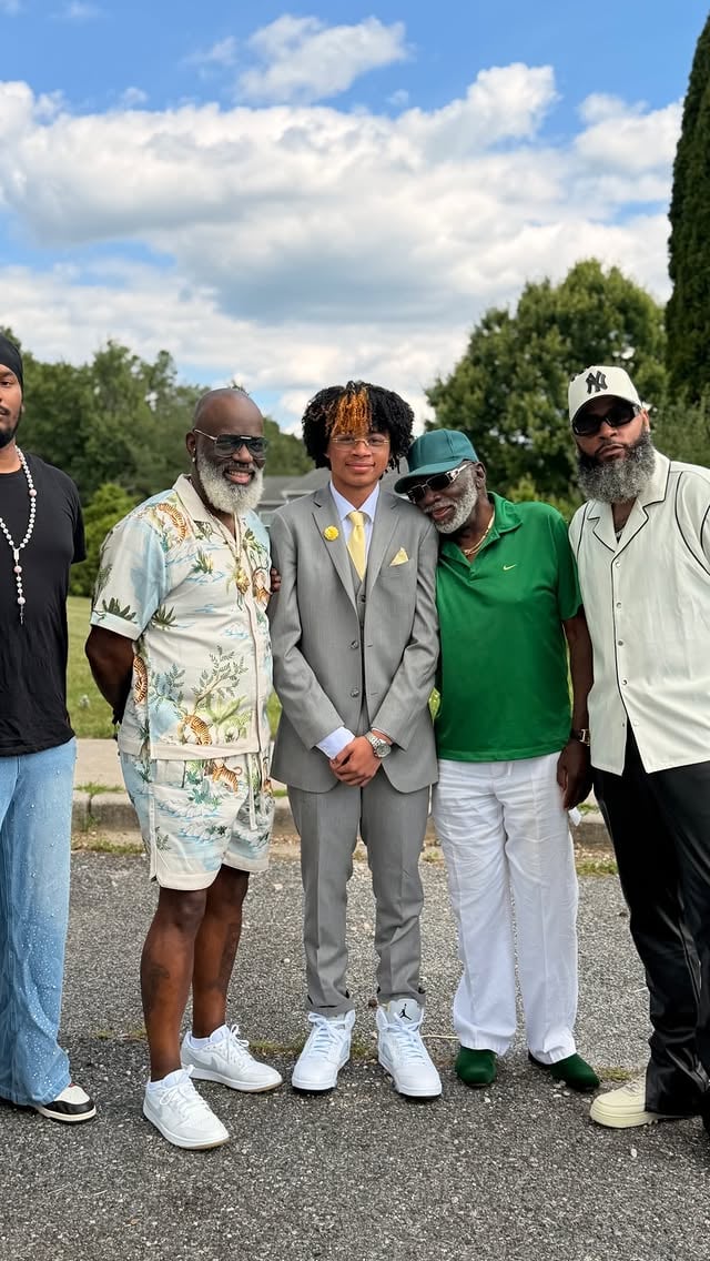 Shout out to all the men that show up. 💪🏽 It’s a rare occassion that we can get them all together at the same time so I’m grateful that they were able to be here for my boy’s big day. He worked super hard this last marking period and the grades show it. Wishing my boy much happiness and success as he walks into his high school years. 

Also - TikTok picked this audio, how fitting? 

#graduate #8thgradegraduation #son #boymom
