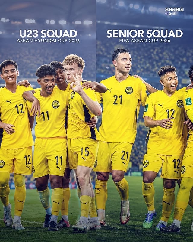 🚨🇲🇾 Malaysia splits squads for ASEAN Hyundai Cup 2026 & FIFA ASEAN Cup 2026

- U23 Squad led by coach Nafuzi Zain for ASEAN Hyundai Cup 2026
- Senior Squad led by coach Peter Cklamovsi for FIFA ASEAN Cup 2026

Smart move for Malaysia? 👀