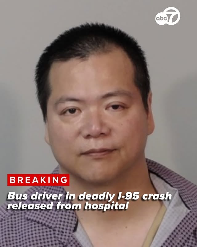 Authorities say Jing Sheng Dong, the bus driver accused in the Stafford County I-95 crash, has been released from the hospital and is being held at Rappahannock Regional Jail. Officials released his mugshot to 7News Tuesday morning as the investigation continues.MORE IN BIO LINK by @7newsdc