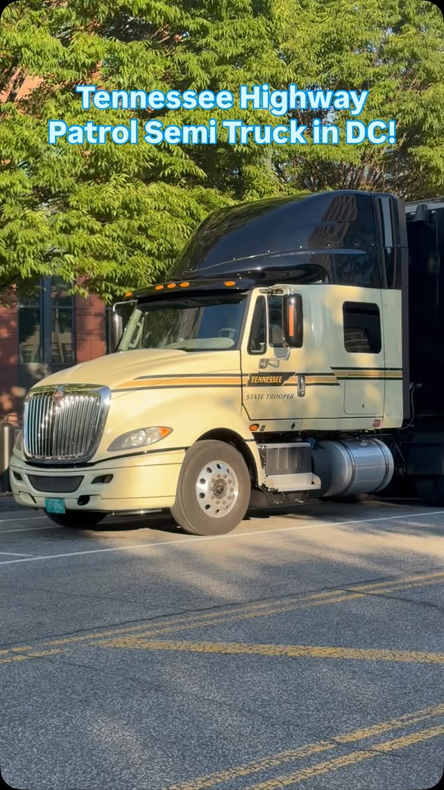 A Tennesee Highway Patrol International 18-Wheeler Semi Truck has popped up in Navy Yard in Washington D.C., alongside a Ford F-250 from the Florida Highway Patrol! by @northernvirginiapolicecars