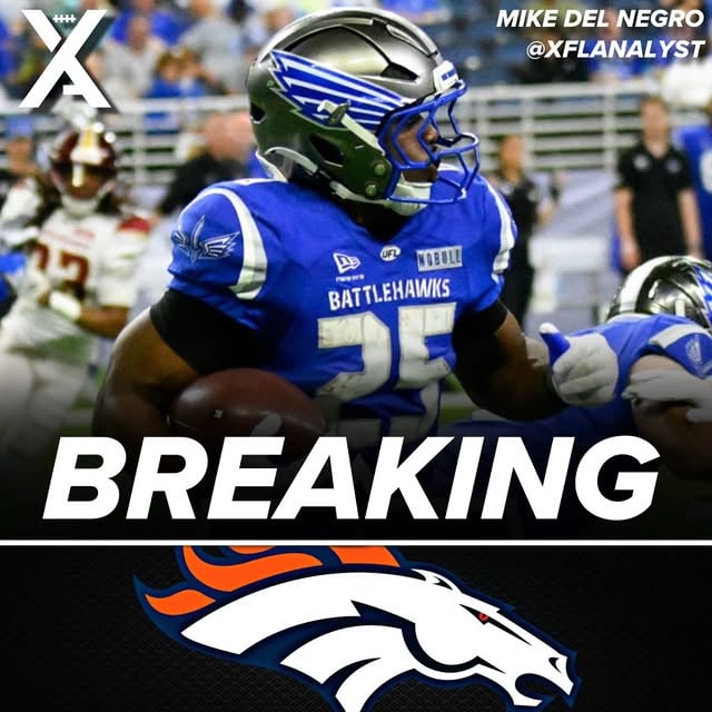 The Denver Broncos are working out Battlehawks RB Kevon Latulas, per source

Latulas appeared in 9 games for St. Louis, recording 498 All Purpose Yards
