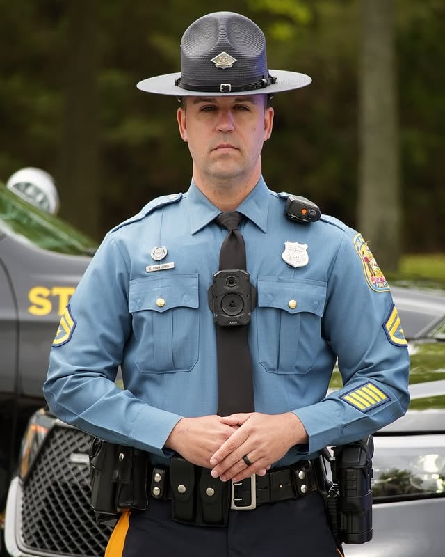 Delaware State Police Troopers at the Maryland State Police’s 2nd Annual Cecil County Car Show with a Cop in Perryville, Maryland in May of 2026. by @northernvirginiapolicecars