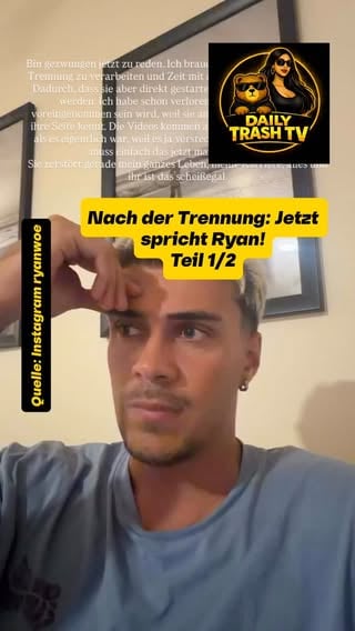 🚨 Ryan meldet sich nach der Trennung von Lina zu Wort!

Nachdem Lina heute öffentlich das Liebes-Aus bestätigt hat, spricht nun auch Ryan über das Ende ihrer Beziehung. In seinem emotionalen Statement schildert er seine Sicht der Dinge, spricht von einer bereits länger kriselnden Beziehung, psychischen Belastungen und wirft Linuschka vor, die Situation öffentlich einseitig darzustellen.

Besonders brisant: Ryan behauptet, die Beziehung sei bereits seit langer Zeit am Scheitern gewesen. Gleichzeitig betont er, dass er mehrfach versucht habe, die Beziehung zu retten – unter anderem mit einer Paartherapie.

⚠️ Wichtig: Aktuell kennen wir beide Seiten nur aus ihren jeweiligen Statements. Eine objektive Einordnung aller Vorwürfe ist derzeit nicht möglich.

Was sagt ihr zu Ryans Aussagen? Versteht ihr seine Sichtweise oder steht ihr eher auf Linas Seite? 👇

Quelle: Instagram @ryanwoe 

#Linuschka #Ryan #RealityTVDeutschland #TrashTVNews #PromiNews