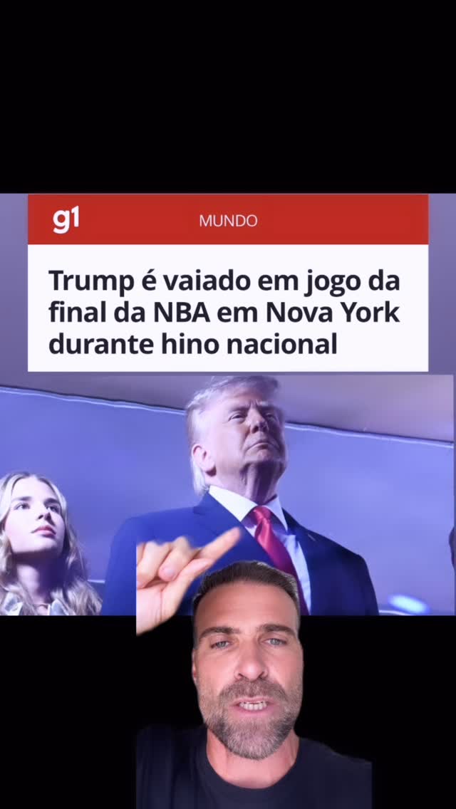 GLOBO DIZ QUE TRUMP FOI VAIADO, MAS IMAGENS MOSTRAM O PRESIDENTE DOS EUA SENDO OVACIONADO NA NBA! 🤔