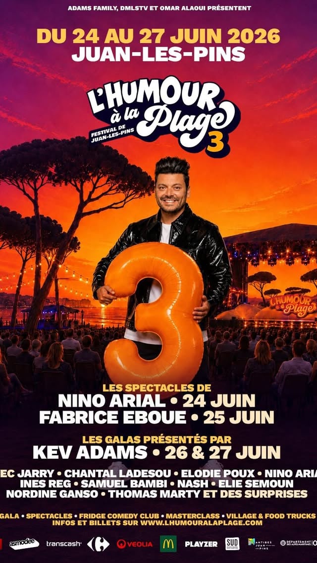 Du 24 au 27 Juin c’est @lhumouralaplage 3e édition dans le sud et ça va être fou ! Derniers Tickets dispo 🫶