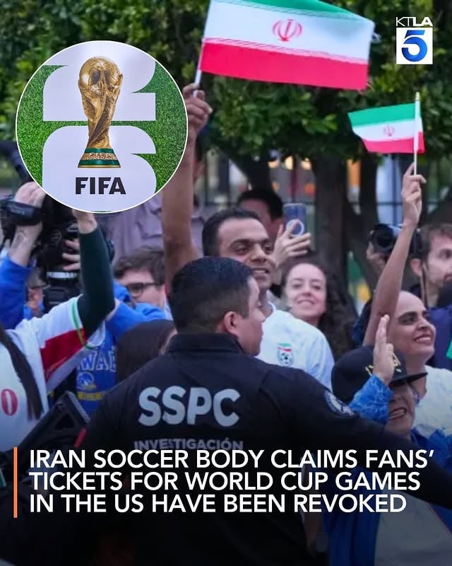 Adding more turmoil to a chaotic World Cup buildup for Iran, the national soccer federation claimed Tuesday that FIFA revoked the ticket allocation for fans at the team’s three group-stage games in the United States. Details in bio.