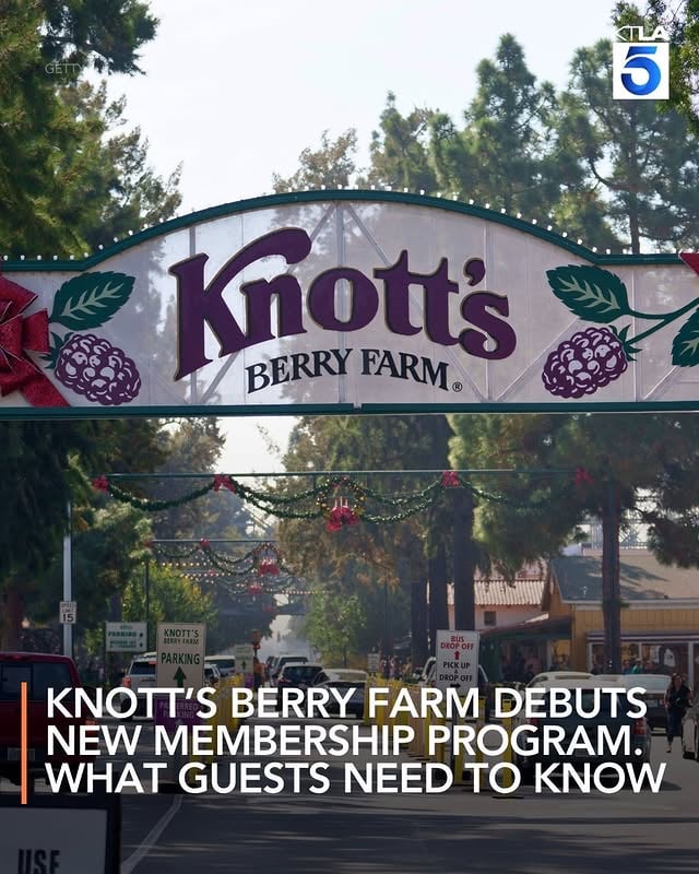 Six Flags has introduced a new subscription-style membership program at Knott’s Berry Farm and Knott’s Soak City. Details in bio.