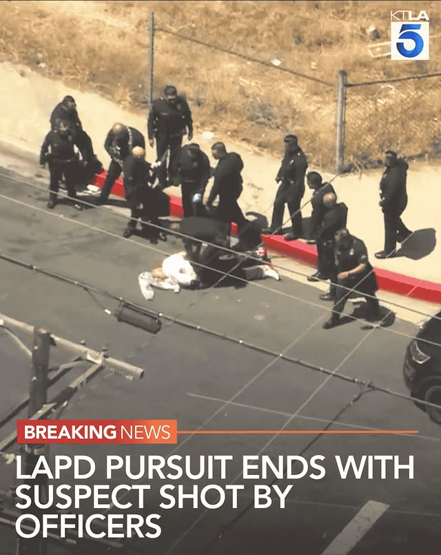 #BreakingNews: Stolen vehicle chase ends with shots fired, armed suspect taken into custody. Link in bio for live updates.