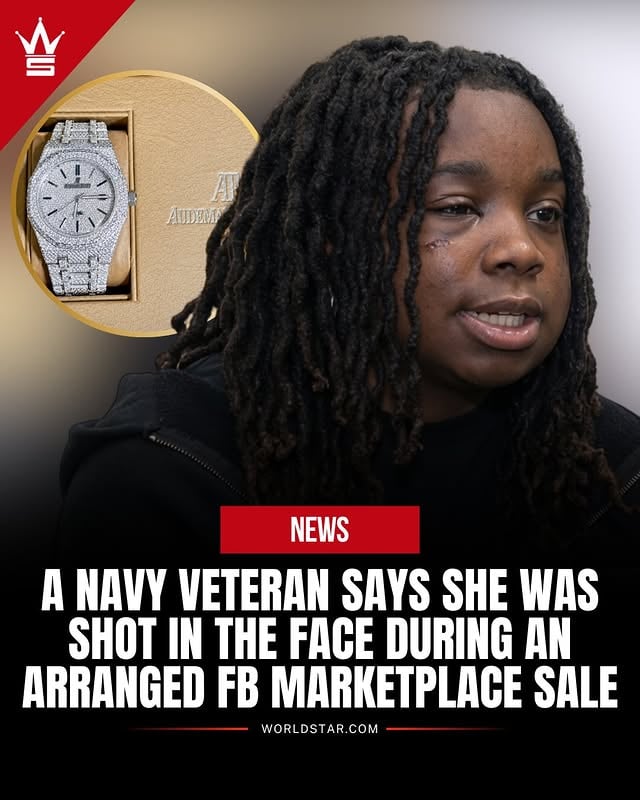 #NEWS - Atlanta police are investigating after a Facebook Marketplace meetup turned violent in a shooting last week. Authorities say the incident happened Wednesday night in the 500 block of Lindsay Street NW.

According to police, Navy veteran Zariyona Rowe had arranged to meet a potential buyer to sell a bust-down Audemars Piguet watch for $1,200. What was supposed to be a routine transaction quickly took a dangerous turn.

Rowe said the buyer arrived wearing a mask and asked to inspect the watch using a diamond tester. Moments later, the situation escalated, leaving her shaken and prompting an ongoing police investigation.

Now speaking out, Rowe says she deeply regrets agreeing to meet late at night and not choosing a public location. She hopes sharing her experience will serve as a warning to others who use online marketplaces, urging buyers and sellers alike to take extra precautions and meet in well-lit, populated areas when conducting transactions with strangers.