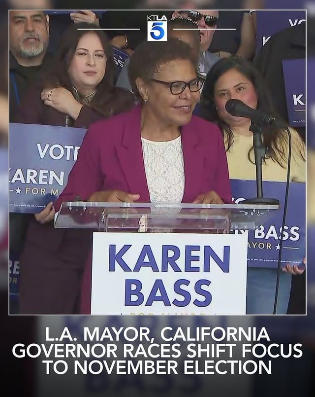 The frontrunners in the California governor and Los Angeles mayor races are looking ahead to the November general election, with several kicking off their campaigns Tuesday, as some Republicans scrutinize the state’s ballot-counting process. Latest at our link.