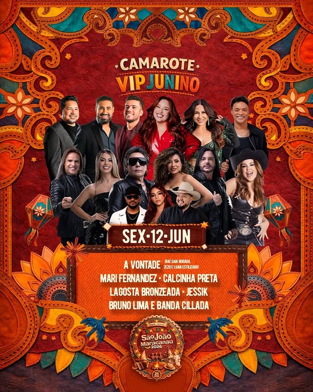 O próximo fim de semana do Camarote VIP Junino já está chegando! 🤠✨Mais uma rodada de grandes encontros, muita música, conforto e a energia que só quem vive o maior São João do Ceará conhece.Prepare o look, reúna a turma e venha viver mais dois dias inesquecíveis no espaço mais disputado da festa. 🔥🌽Nos vemos no Camarote VIP Junino! 🍻✨#CamaroteVIPJunino #SãoJoãoDeMaracanaú #VivaEssaExperiência # by @saojoaodemaracanauoficial