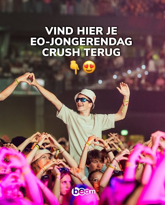 Doe in de comments jouw oproep om je EO-Jongerendag crush terug te vinden 👇 Die jongen die de churchclap nailde of toch die persoon die je tegenkwam bij de wc’s waardoor je hart wat sneller ging kloppen... Omschrijf de ander zo goed mogelijk en wie weet krijg je reactie... 😍❤️WEES FEARLESS EN DOE HIER JE OPROEP! En ja, je mag het ook vragen voor een vriend(in), maar houd het netjes 😂#eobeam #eojongerendag2026 #eojd2026 by @eobeam