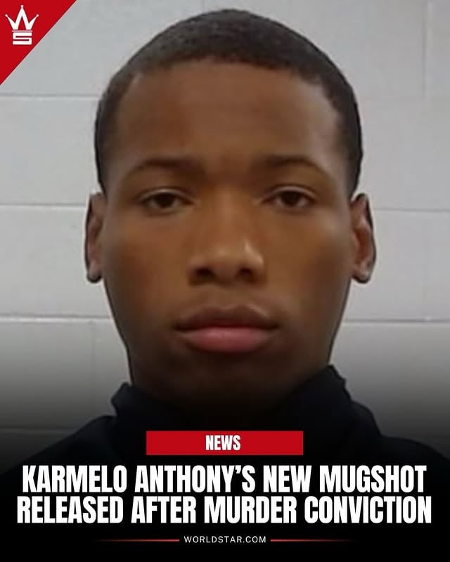 #KarmeloAnthony’s new mugshot has been released after he was convicted of murdering Austin Metcalf and sentenced to 35 years in prison for the fatal stabbing.
